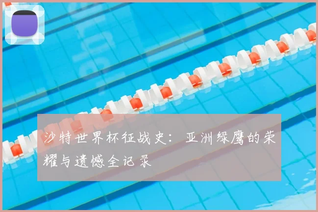 沙特世界杯征战史:亚洲绿鹰的荣耀与遗憾全记录